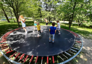 35. Dzieci na trampolinie.