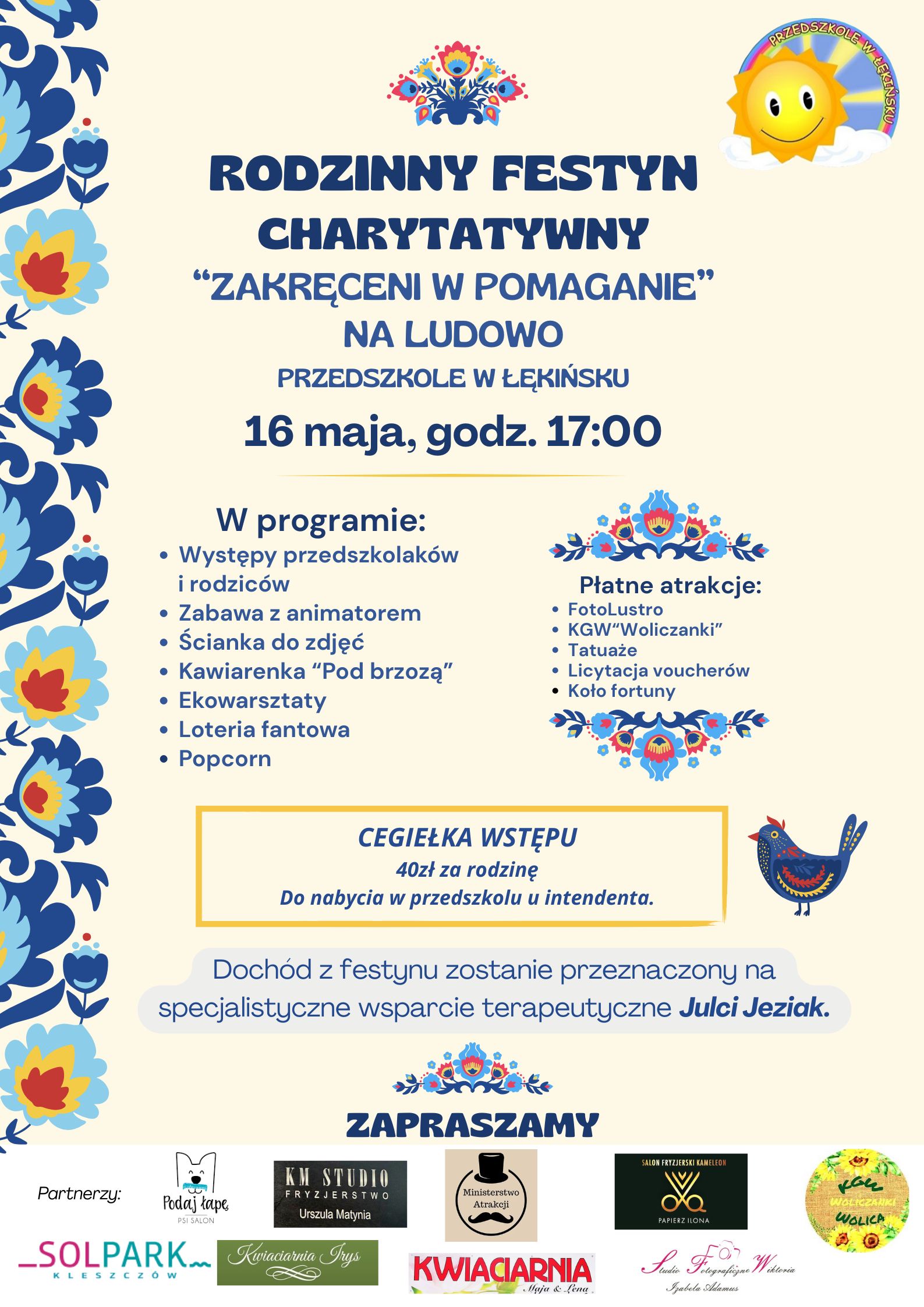 Plakat na CHarytatywny Festyn Rodzinny