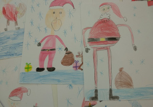 Portret Świętego Mikołaja - działania dzieci z realizacji innowacji.