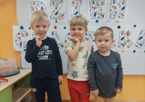 Chłopcy z grupy 3-latków.