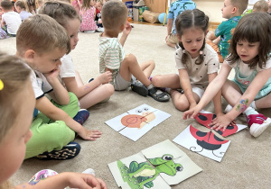 Wszystkie ilustracje już prawie ułożone.