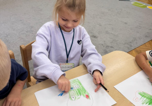 Dziewczynka rysuje "strach".