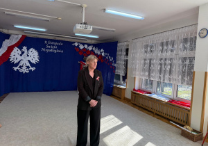 Pani Dyrektor wita zgromadzonych gości.