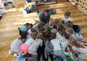 Pierwsze spotkanie Kropelek z królikami.