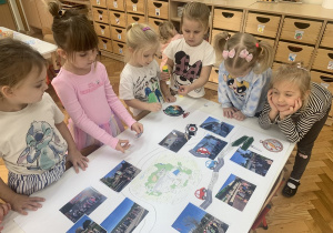 Kropelki podczas tworzenia mapy miejsc ważnych w mojej miejscowości.