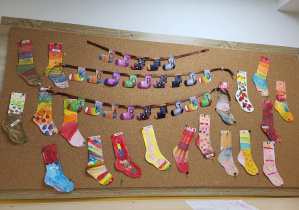 Skarpetki wykonane przez Chmurki.