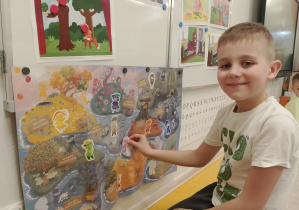 Chłopiec umieszcza postać Tremka na wyspie wstydu.