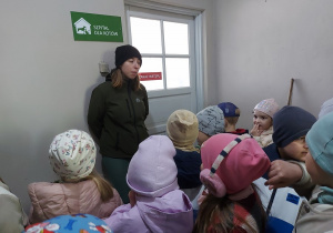 Pani opowiada dzieciom o szpitalu dla kotów